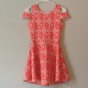 A Orange and white dress